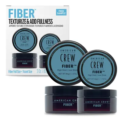 American Crew Mens Hair Fiber Like Hair Gel with High Hold Low Shine Travel Size Duo Gift Set