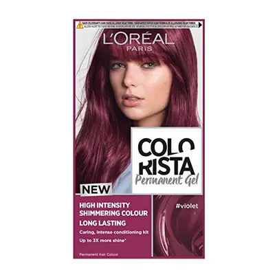 L'Oreal Paris Colorista Violet Permanent Hair Dye Gel Long-Lasting Permanent Hair Colour