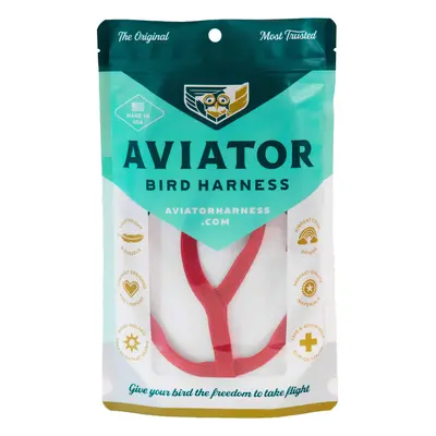 The AVIATOR Pet Bird Harness and Leash: X-Small Red