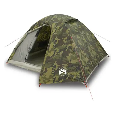 (camouflage, 3-person) vidaXL Camping Tent Persons Portable Outdoor Hiking Dome Tent Waterproof