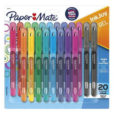 Paper Mate InkJoy Gel Pens Medium Point (0.7mm) Assorted Colors Capped Count