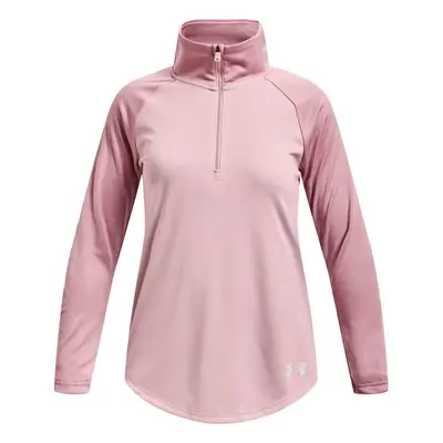 Under Armour Girls' Tech Graphic Half-Zip T-Shirt (647) Prime Pink/Ba