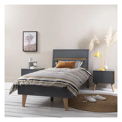 Otto Single Bed Frame in Grey