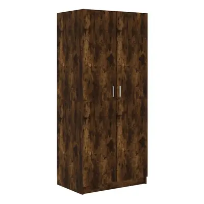 (smoked oak) vidaXL Wardrobe Clothing Cabinet Hanger Clothes Organiser Unit Engineered Wood