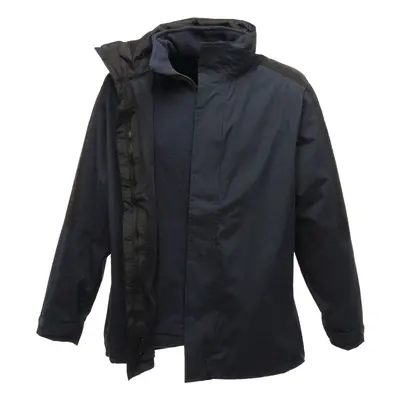 (S UK, Navy / Black) Regatta Mens Defender III 3-in-1 Waterproof Windproof Jacket / Performance 