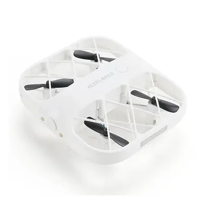 (White, Three Batteries) WiFi FPV with 4K HD Camera Headless Mode Grid Full Protection RC Drone 