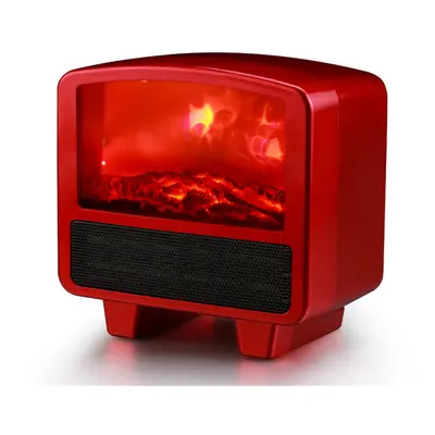 (Red, EU Plug) 1000W Electric Smart Heater Fast Heating 3-gear Adjustable Handy Flame Warmer