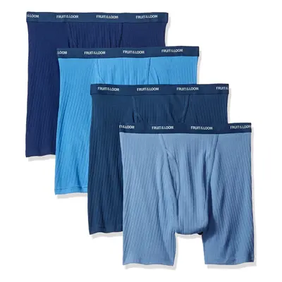 Fruit of the Loom Men's Boxer Briefs (Pack of 4) Assorted Solids XXX