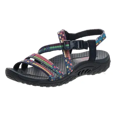 Skechers Women's Reggae-SEW ME-Boho Woven Strappy Slingback Sandal Na