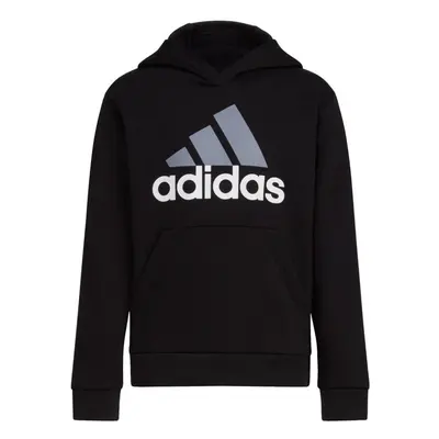 adidas Boys' Long Sleeve Fleece Pullover Hoodie Black Large (14/16)