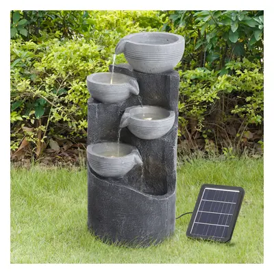 Outdoor Solar-Powered Water Fountain Rockery Decor