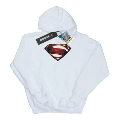 (XL, White) DC Comics Mens Justice League Movie Superman Emblem Hoodie