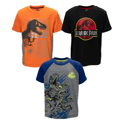 Jurassic World Jurassic Park TRex Blue Dinosaur Toddler Boys Pack Pullover TShirts Multi 3T