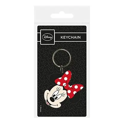 Disney Junior Minnie Mouse-Head Rubber Keychain, Multicoloured, x cm