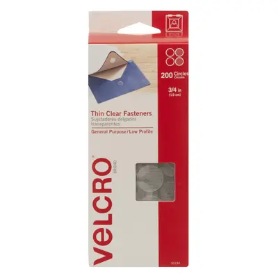 VELCRO(R) Brand Sticky Back Coins .75" 200/Pkg-Clear