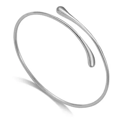 Philip Jones Silver Plated Teardrop Bangle