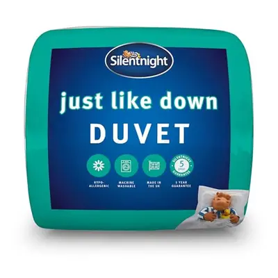 Silentnight Just Like Down 10.5 Tog Double Duvet - Luxury All Year Round Duvet Quilt with Soft S