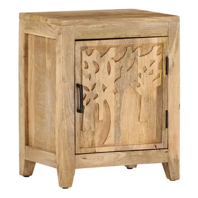 vidaXL Solid Mango Wood Bedside Cabinet Nightstand Bed Stand Storage Cabinet