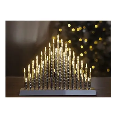 LED Candle Bridge Bridge Festive Decoration Silver Tube White Base