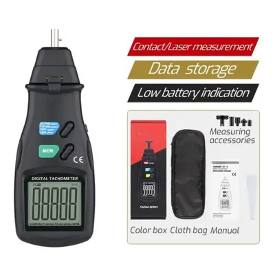 (TA8146C) 2.5~99999 RPM Digital Tachometer LCD Display Non-Contact Digital Laser Tachometer Spee