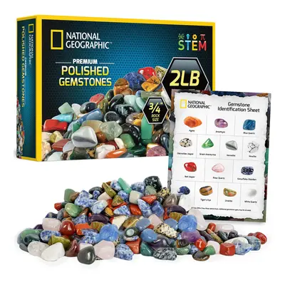 NATIONAL gEOgRAPHIc Premium Polished Stones - Pounds of 34-Inch Tumb