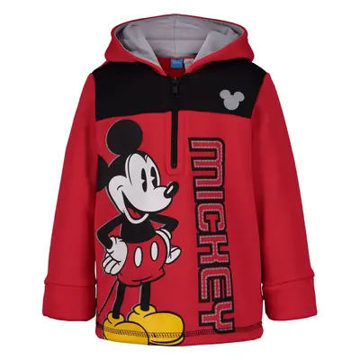 Disney Mickey Mouse Toddler Boys Fleece Half Zip Hoodie 4T