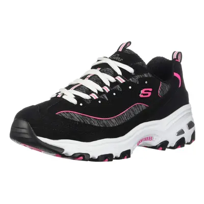 Skechers Women's D'Lites-me Time Sneaker Black-hot Pink