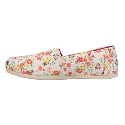 TOMS Womens Alpargata Floral Slip On Flats Casual - Multi - Size B