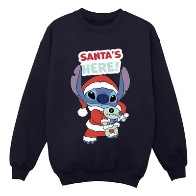 (4XL, Navy Blue) Disney Womens/Ladies Lilo & Stitch Santa's Here Sweatshirt