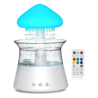 Rain cloud humidifier diffuser, humidifier with remote waterfall light mushroom humidifier, air 