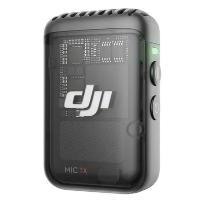 DJI Mic Transmitter (Shadow Black), Wireless Microphone with Intelligent Noise Cancelling, 14-Ho