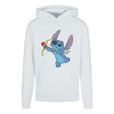 (M, White) Disney Womens/Ladies Lilo And Stitch Stitch Cupid Valentines Hoodie