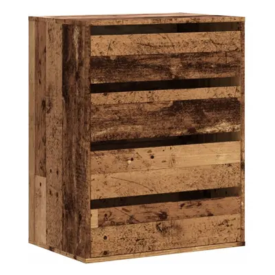 (old wood, x x cm) vidaXL Corner Chest of Drawers Storage Drawer Side Cabinet Engineered Wood