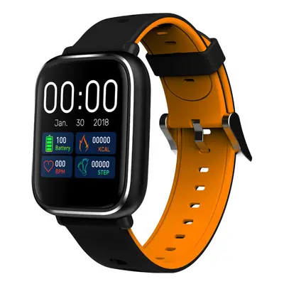 (Orange) 3D Dynamic Icon Full Touch Screen Heart Rate Blood Pressure Monitor Sport Modes Smart W