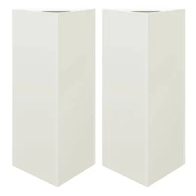 (white, x 34.5 x cm/ pcs) vidaXL Garden Planters Outdoor Flower Pot Patio Planter Box Triangular