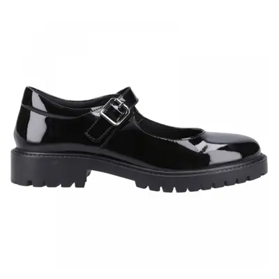 Aurora Patent Senior | Black | Girl's Buckle School Shoes