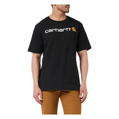 carharttmensLoose Fit Heavyweight Short-Sleeve Logo graphic T-Shirt Bl