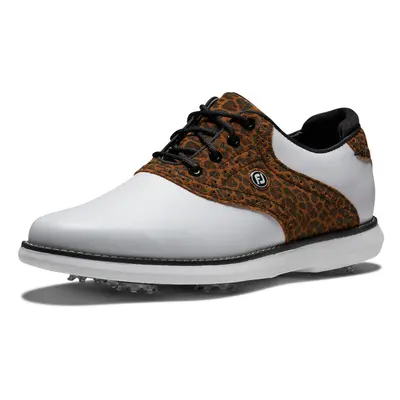 FootJoy Women's Traditions Golf Shoe White/Leopard 8.5