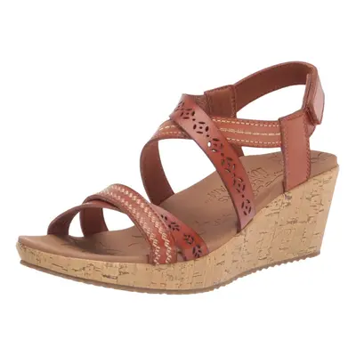 Skechers Women's Beverlee-Delicate Glow Wedge Sandal Luggage