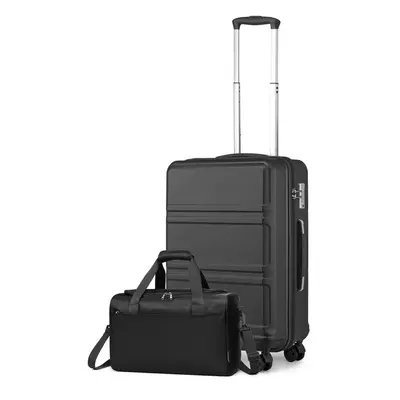 (20 Inch + Travel Bag) 20/24/28 Inch ABS Hard Shell Suitcase Set Trolley Hand Cabin Luggage & Tr