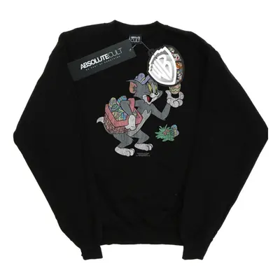 (3XL, Black) Tom And Jerry Mens Egg Hunt Sweatshirt