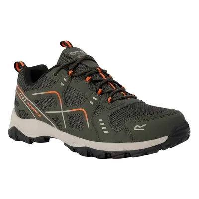 (6 UK, Dark Khaki/Blaze Orange) Regatta Mens Vendeavour Waterproof Walking Shoes