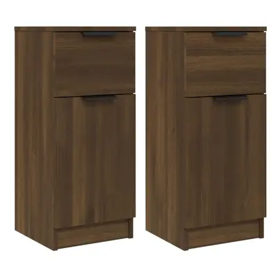 (Brown oak, 2) vidaXL Sideboard Cabinet Home Organiser Cupboard Side Cabinet Engineered Wood