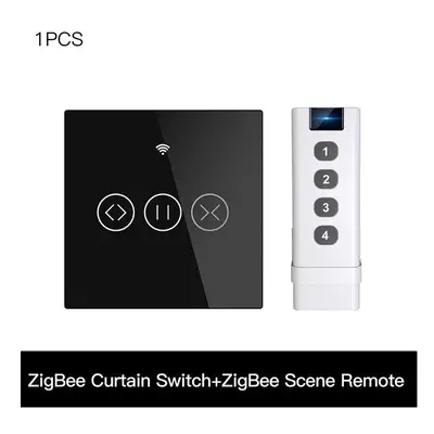 (1 EU and Scene) 433MHz Smart Touch Curtain Switch Roller Blinds Shutter Wireless Control Relay 