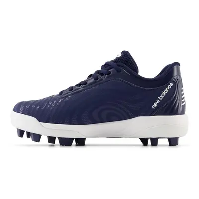 New Balance Boy's V7 Rubber-Molded Baseball Shoe Team Navy/Optic