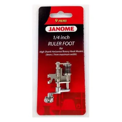 Janome 1/4"" Ruler Foot for High Shank Models (9mm or 7mm Maximum Widt