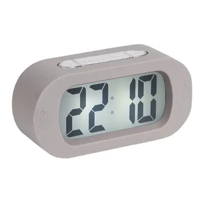 (Grey) Karlsson Gummy Silicone Alarm Clock with Snooze Function