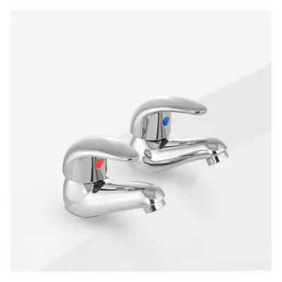 Studio Traditional Basin and Bath Filler Taps Chrome