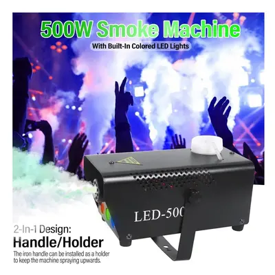 500W RGB LED Fog Machine Smoke Machine Light for Christmas Halloween Wedding Party