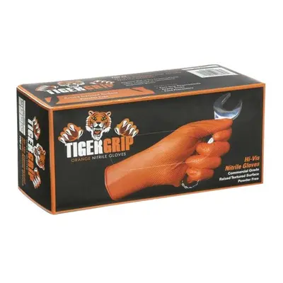 LUCAS OIL Tiger Grip Orange Nitrile Gloves - XX-Large - Pack of [EPP8846]